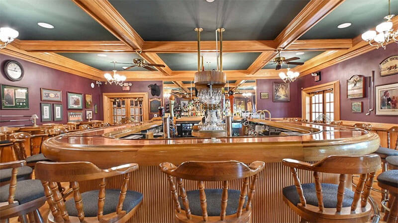 Inside a restaurant